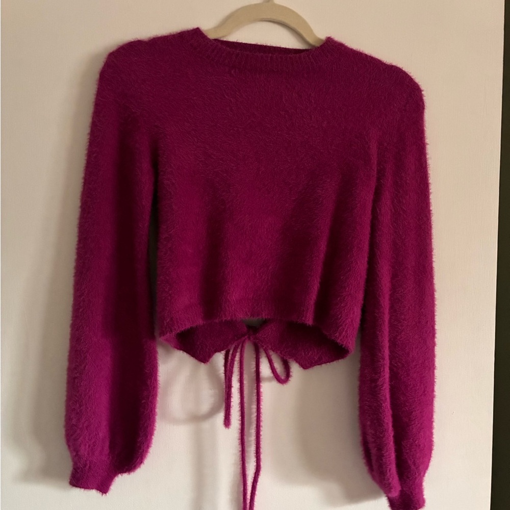 Altar'd State Fuzzy Pink Sweater Top